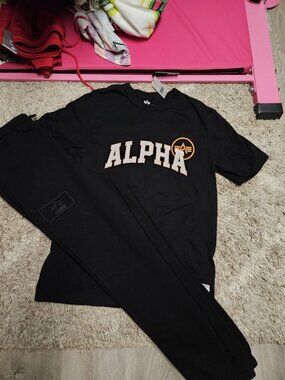 J-frost X Alpha Interchangeable Patch Pant(M) And T-shirt(L)Sets Black